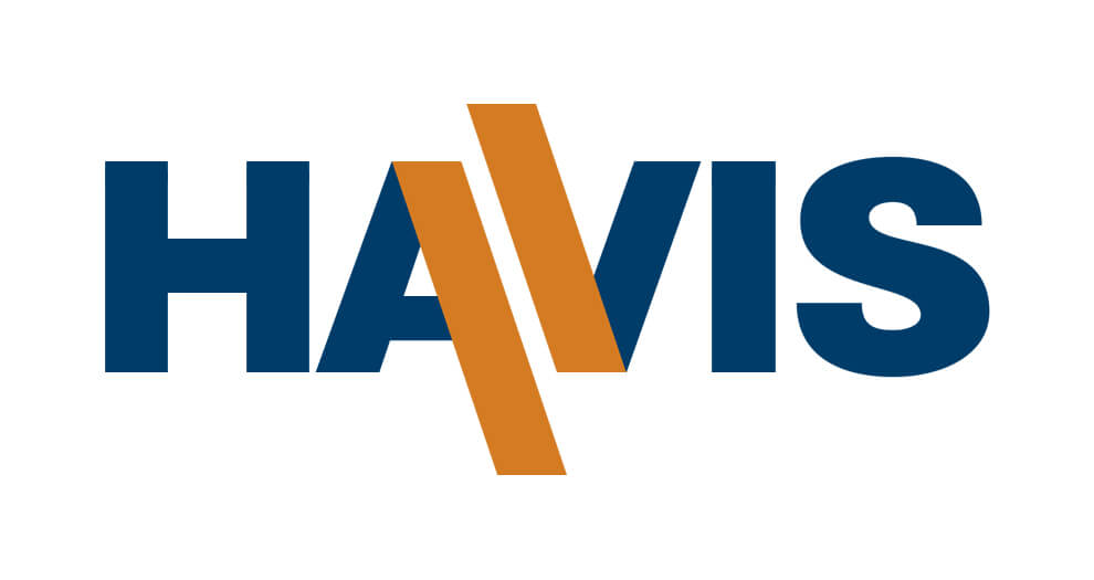 Logo featuring stylized text with an orange slash.