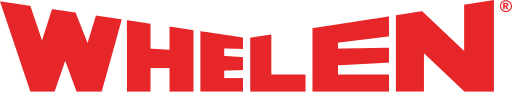 Close-up of a red and white logo with bold letters on a red background.